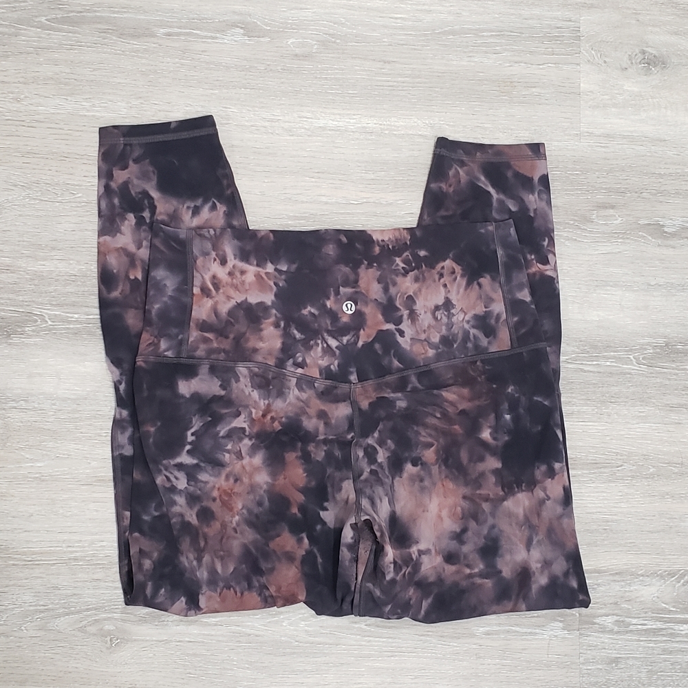 Lululemon Unlimit High-Rise Tight 25" Keyhole Diamond Dye Graphite Grey Pink - Picture 5 of 16